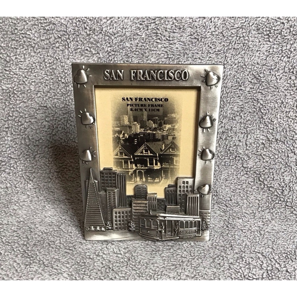 SNCO San Francisco Metal Pewter Photo Frame Embossed‎